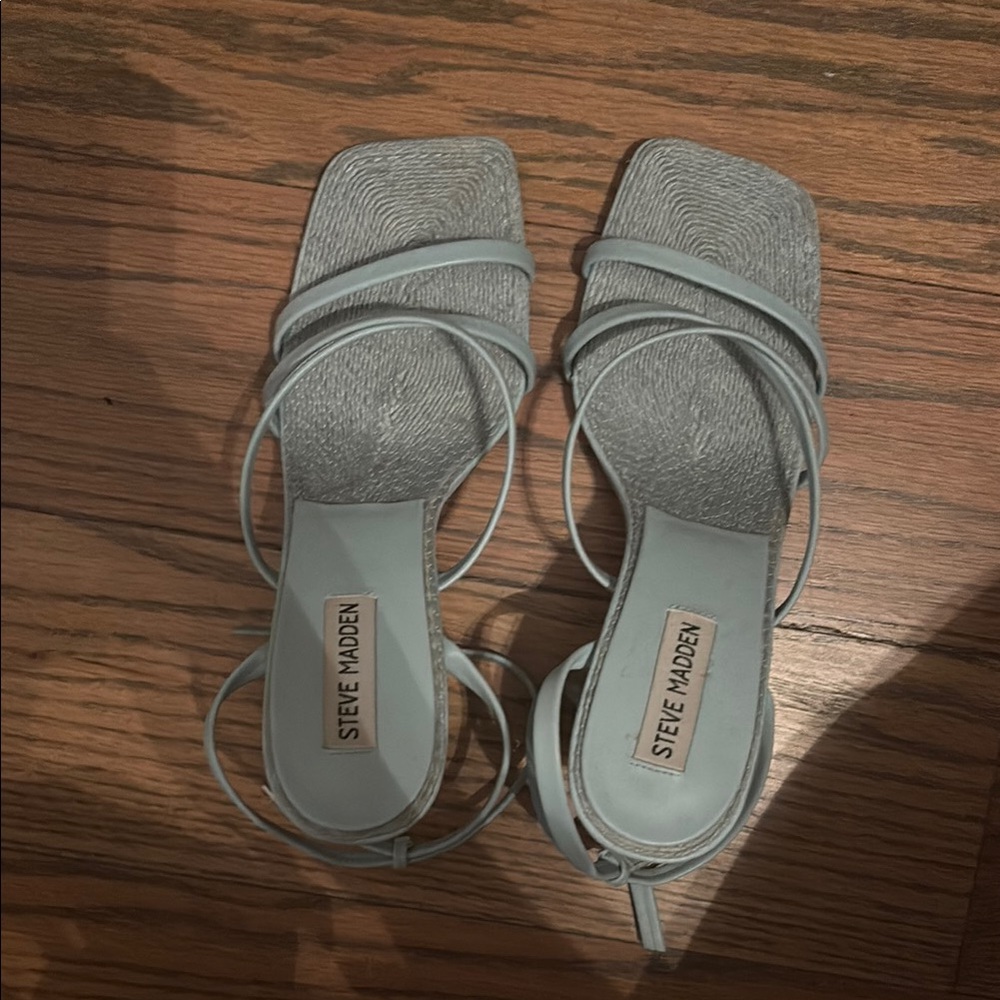 Steve Madden Silver Strappy Heels